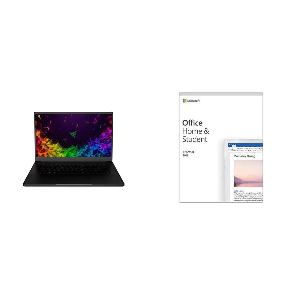 Razer Blade 15 Advanced Model (2019) 39.6 cm (15.6 Zoll 144 Hz Full HD Thin Bezel Display) Notebook (NVIDIA GeForce RTX 2070, Intel Core I7-8750H, 16 GB RAM) + Microsoft Office Home & Student 2019