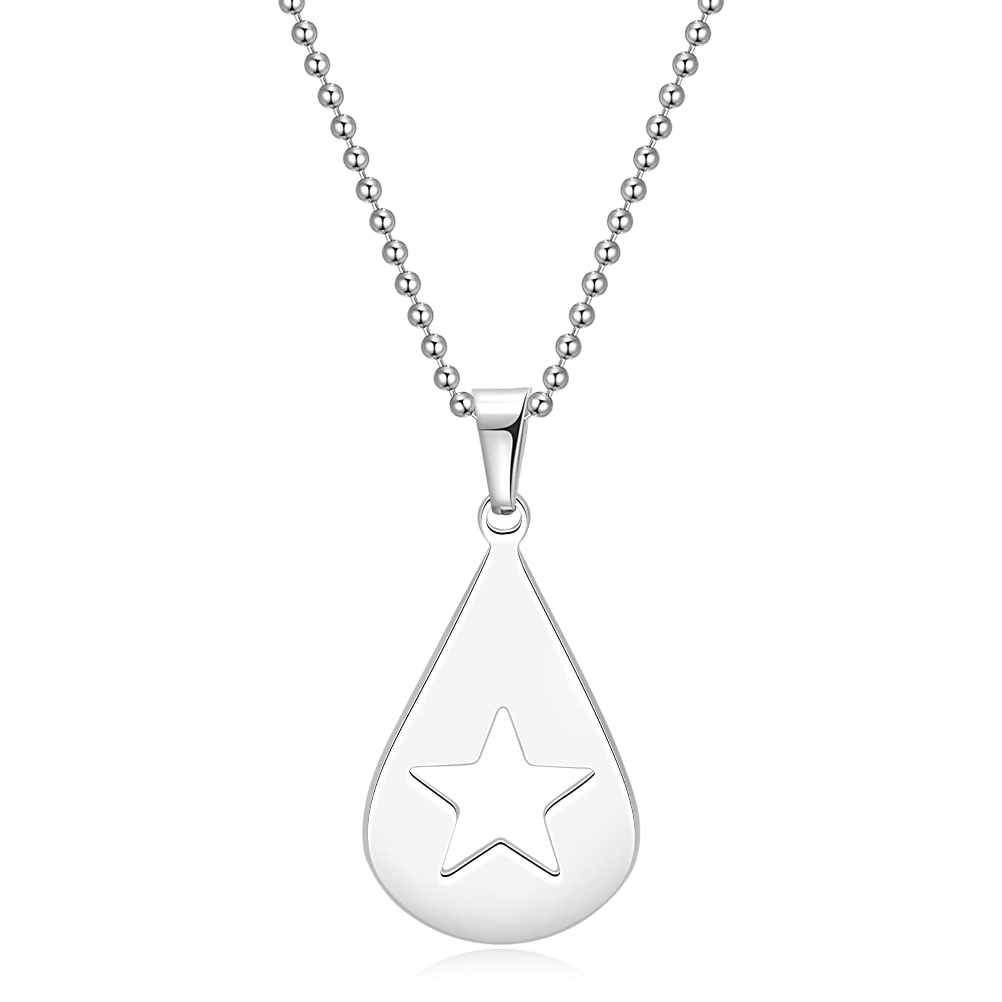 Guitar Pick Star Ball Chain Necklace Solid Stainless Ball Chain Music Inspired Gift Jewellery