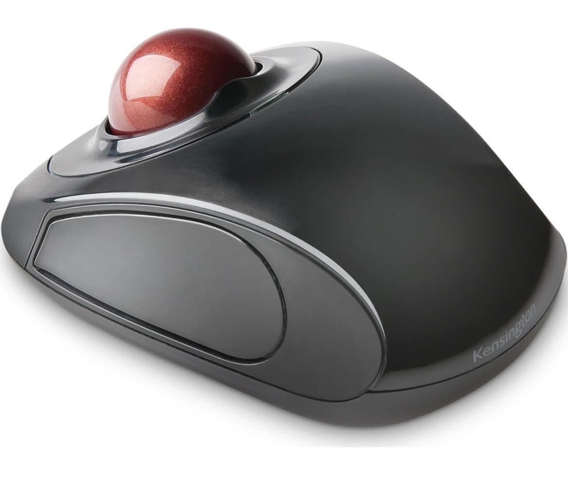 Orbit Wireless Trackball Mouse with Touch Scroll Ring (K72352US),Black
