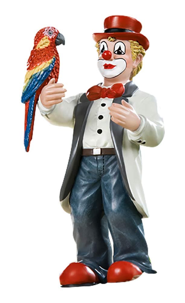 Gilde Decorative Clown Figure, Multicoloured, Height 14 cm