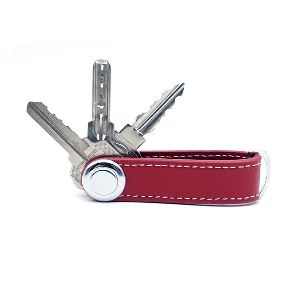 Compact Key Holder - Stylish & Practical Pocket Key Organizer With Secure Locking Mechanism. (Red)