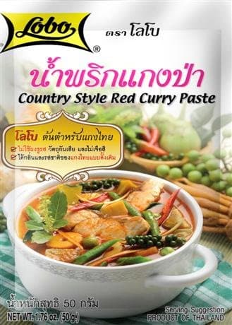 Lobo, Country Style Red Curry Paste, 50 g. [Pack of 3 pieces]