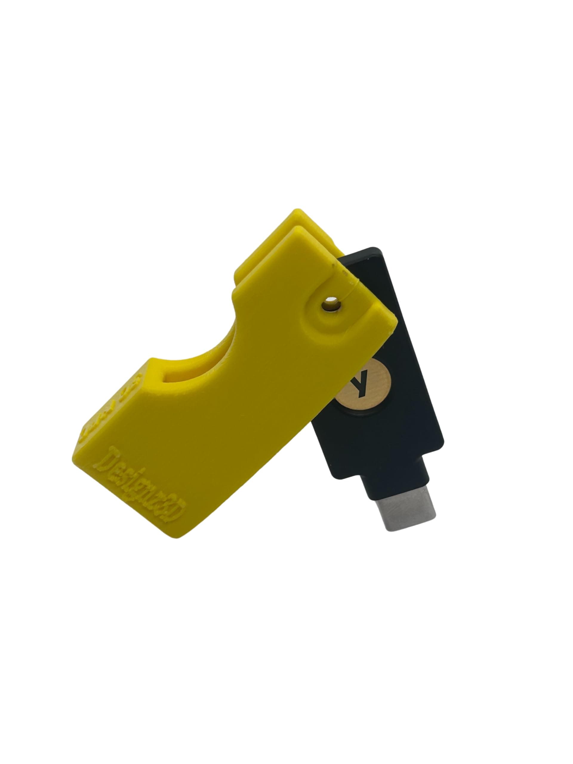 Yubikey Protector Flip Case Keychain Holder (5 NFC / 5C NFC) (Yellow, 5C NFC)