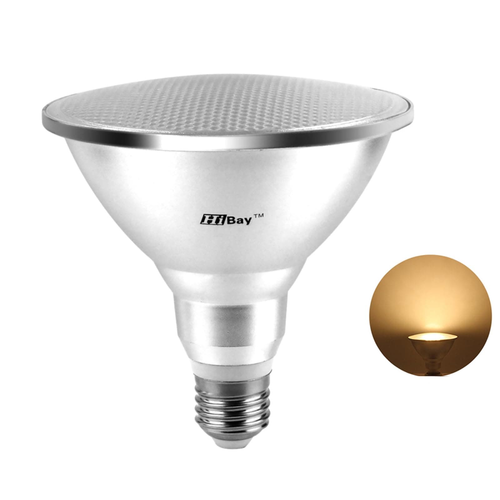 HiBay 12W PAR38 LED Bulb E27 ES par 38 floodlight Spot Light Warm White 3000K Replace 120W Halogen IP20 Indoor Use,1 Unit