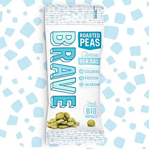 Brave Roasted Peas Sea Salt Snacks 12 Packets