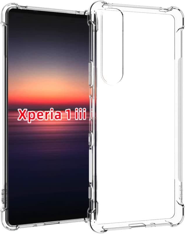 Rubber Soft Bumper Transparent Silicon Shockproof Slim Back Cover Case for Sony Xperia 1 III/Sony Xperia 1 3 6.5"