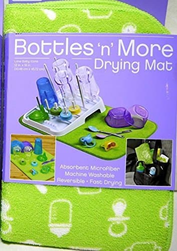 Bottles 'N' More Microfiber Reversible Drying Mat, Green by Schroeder