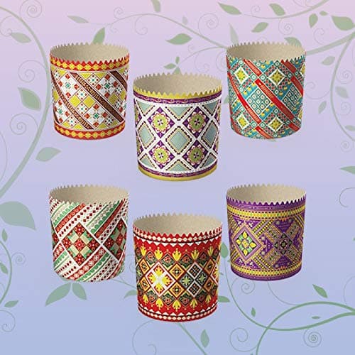 6pcs Baking Paper Molds for Easter Bread Cakes Panettone Paska Kulich 70 * 85mm