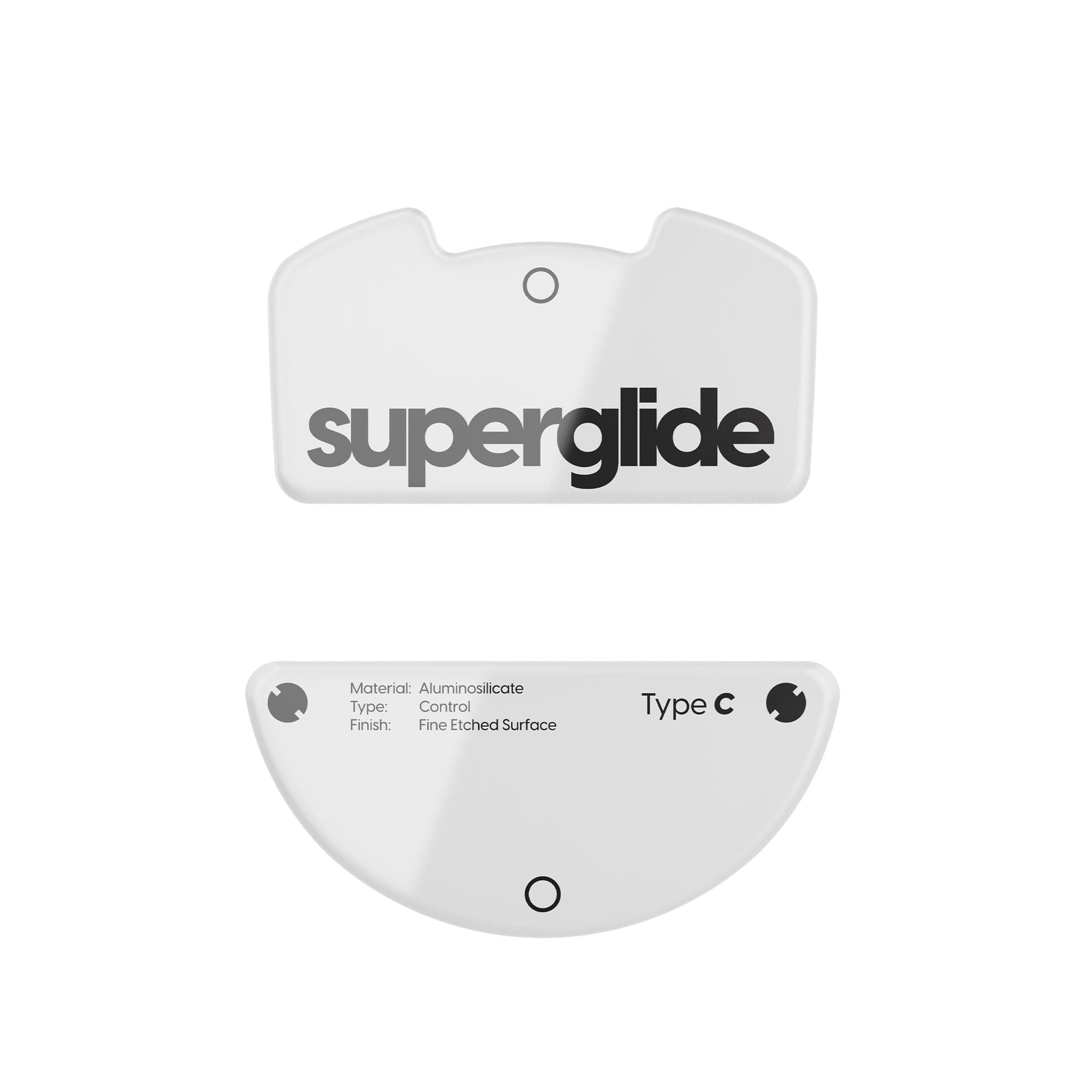 Superglide Glass Mouse Skates - Consistent Controllable Glide, Polished Round Edge, Super Balanced Gaming Mouse Feet with Durable Sole for Razer Viper v3 Pro (Type-C, White)