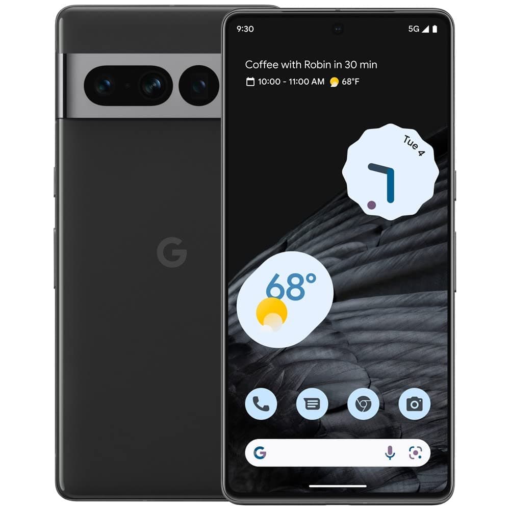 [Refurbished] Google Pixel 7 Pro - 5G Android Phone - Unlocked Smartphone with Telephoto Lens, Wide Angle Lens, and 24-Hour Battery - 128GB - Obsidian
