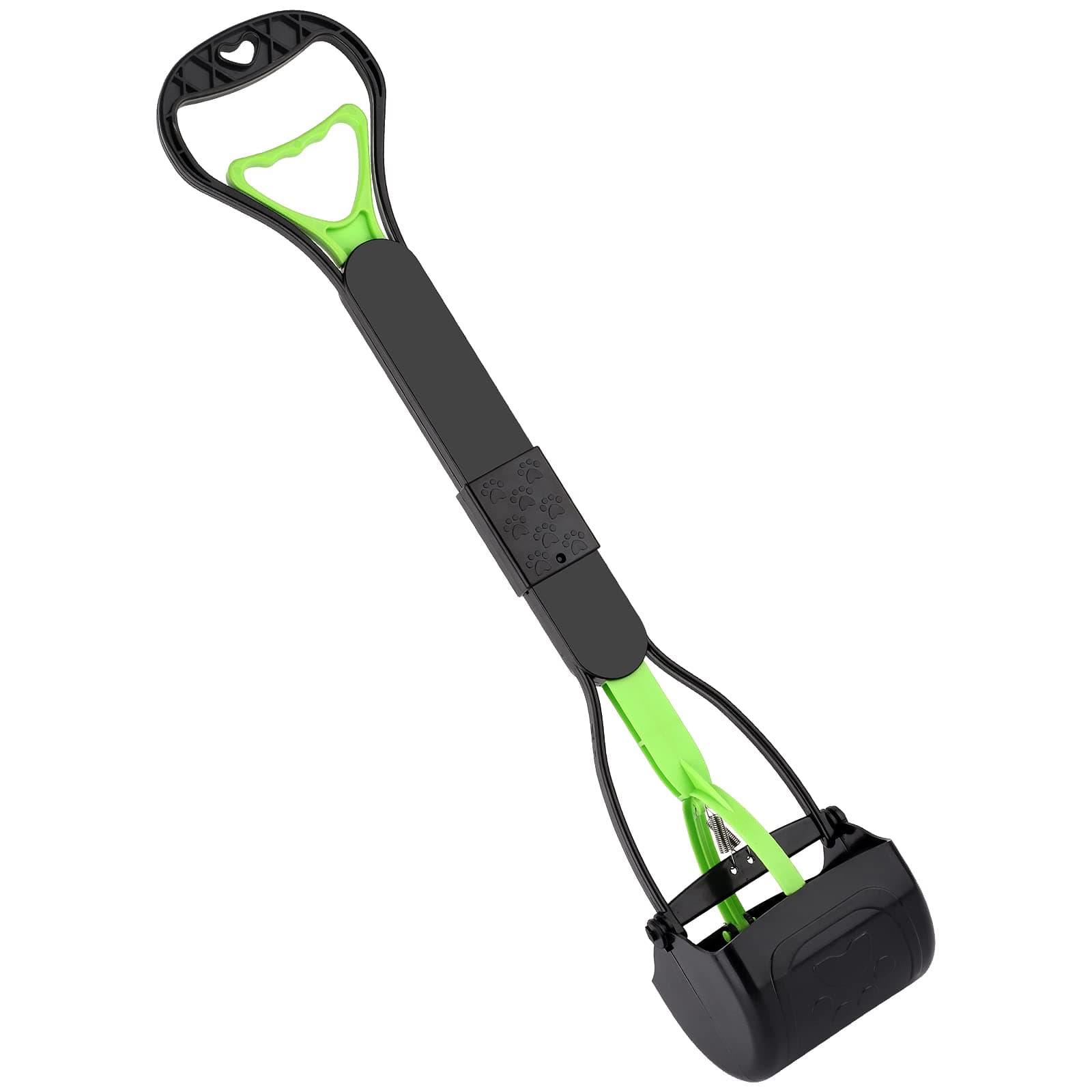 Sunkoon28inch Non-Breakable Pooper Scooper for Dogs, Long Handle Foldable Portable Dog Scooper with High Strength Durable Spring, Easy to Pick Up for Grass and Gravel