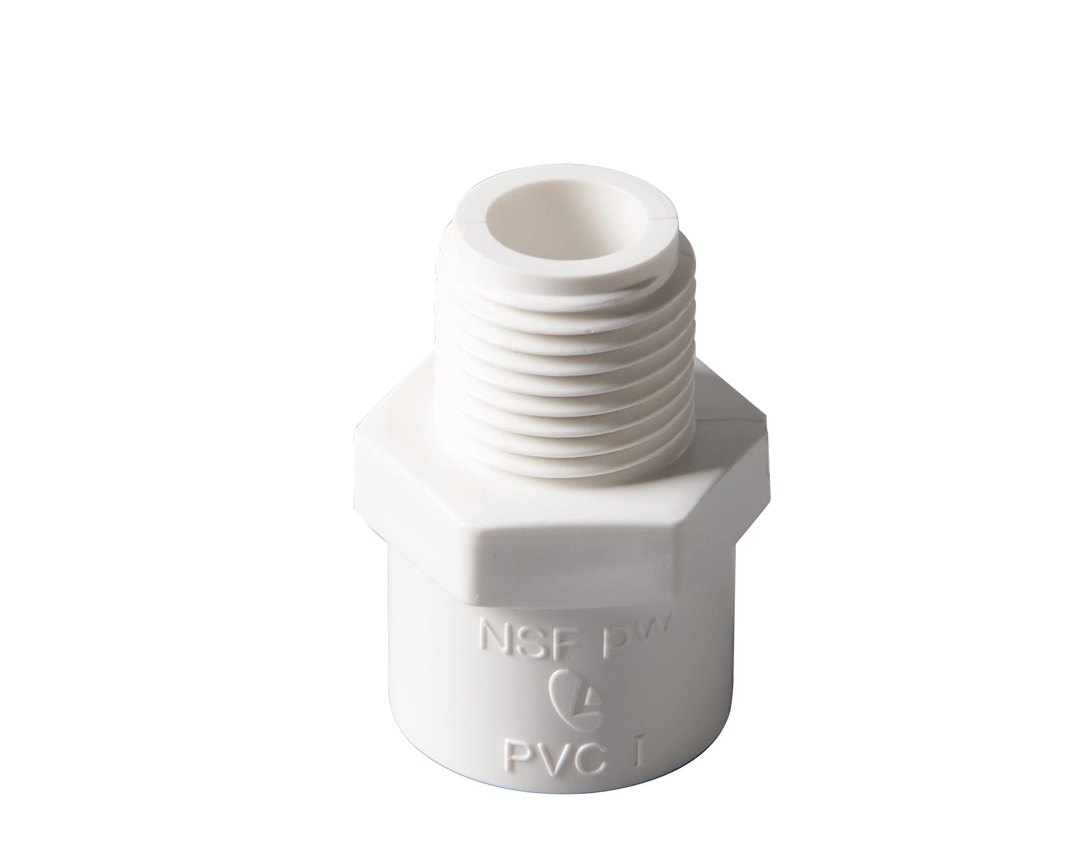 Rainbow Dream 1-Inch PVC Male Adapter Pipe Fitting (Socket x Male Pipe Thread) - 10 Pack, White