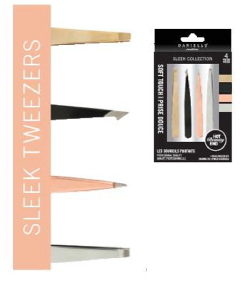 Danielle Soft Touch Perfect Brow Kit 4 Piece Tweezer Set