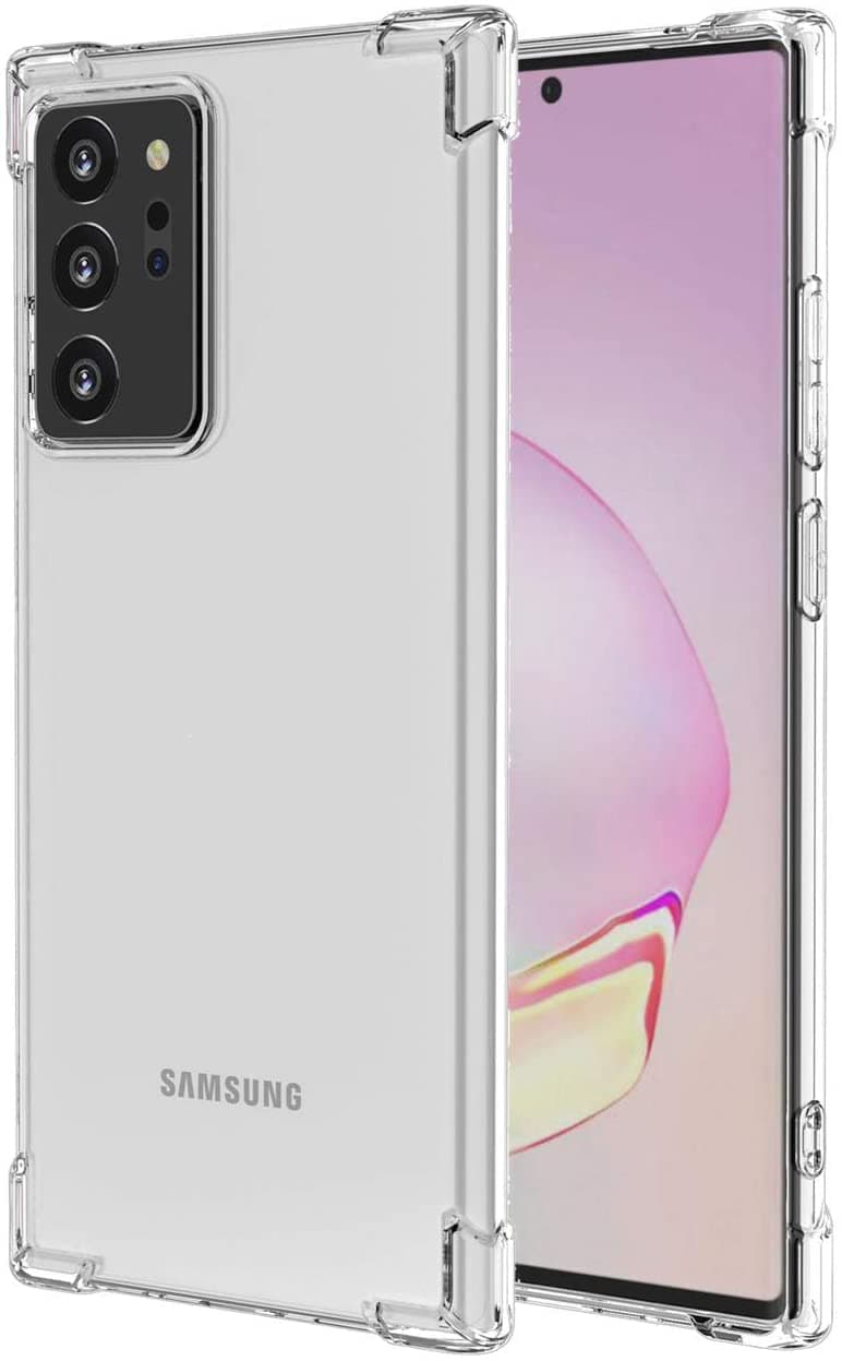 Case for Samsung Galaxy Note 20 Cover Clear Back Air Cushion Soft Silicone Shockproof Anti-Scratch Protective Bumper Shell Corner for Samsung Galaxy Note 20 by Emodil ®
