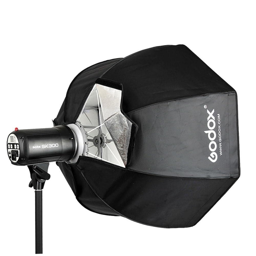 Godox Widely Compatible Bowens Speed Ring Softbox, Black, Cloth, Softbox, Includes Grid, Bowens Speed Ring
