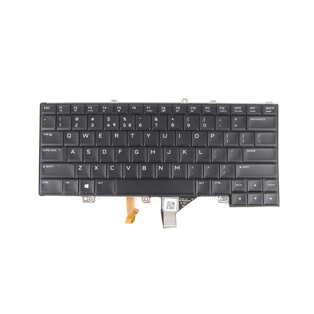 Abakoo New Keyboard Compatible with Dell Alienware 15 R3 with Backlit Frame Black US