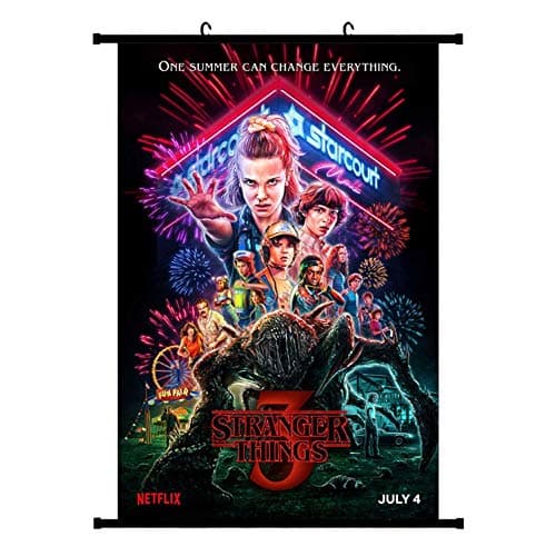 Purple GO2 Stranger Things Wall Scroll Painting, Stranger Things Posters Home Decor, 1 Pack(30X45cm)