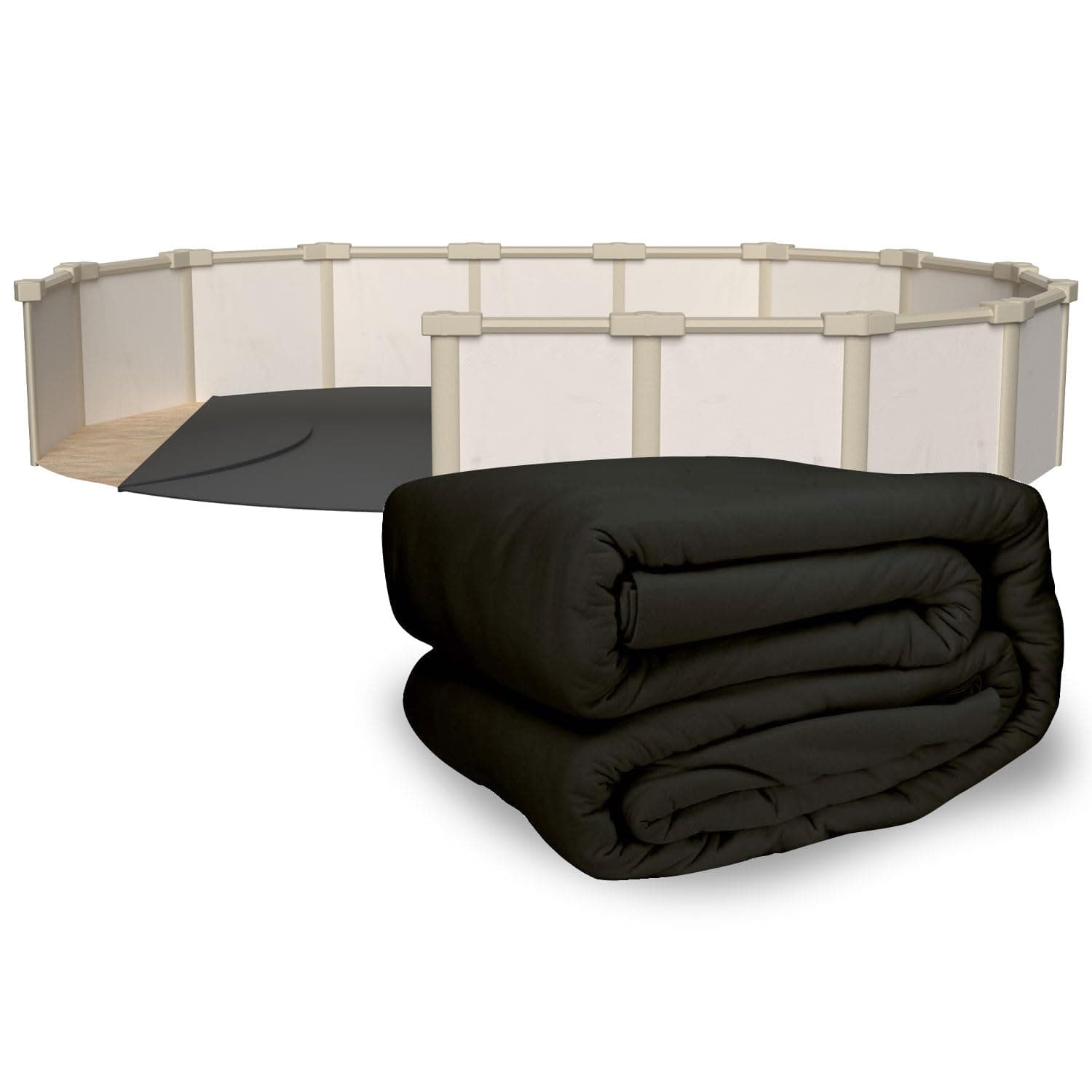 12 ft x 18 ft Oval Pool Liner Pad for Above Ground Pools | Durable Puncture Resistant Mat | Effortless to Install | Strong Eco-Friendly Padding | Extends Life of Swimming Pool Liners