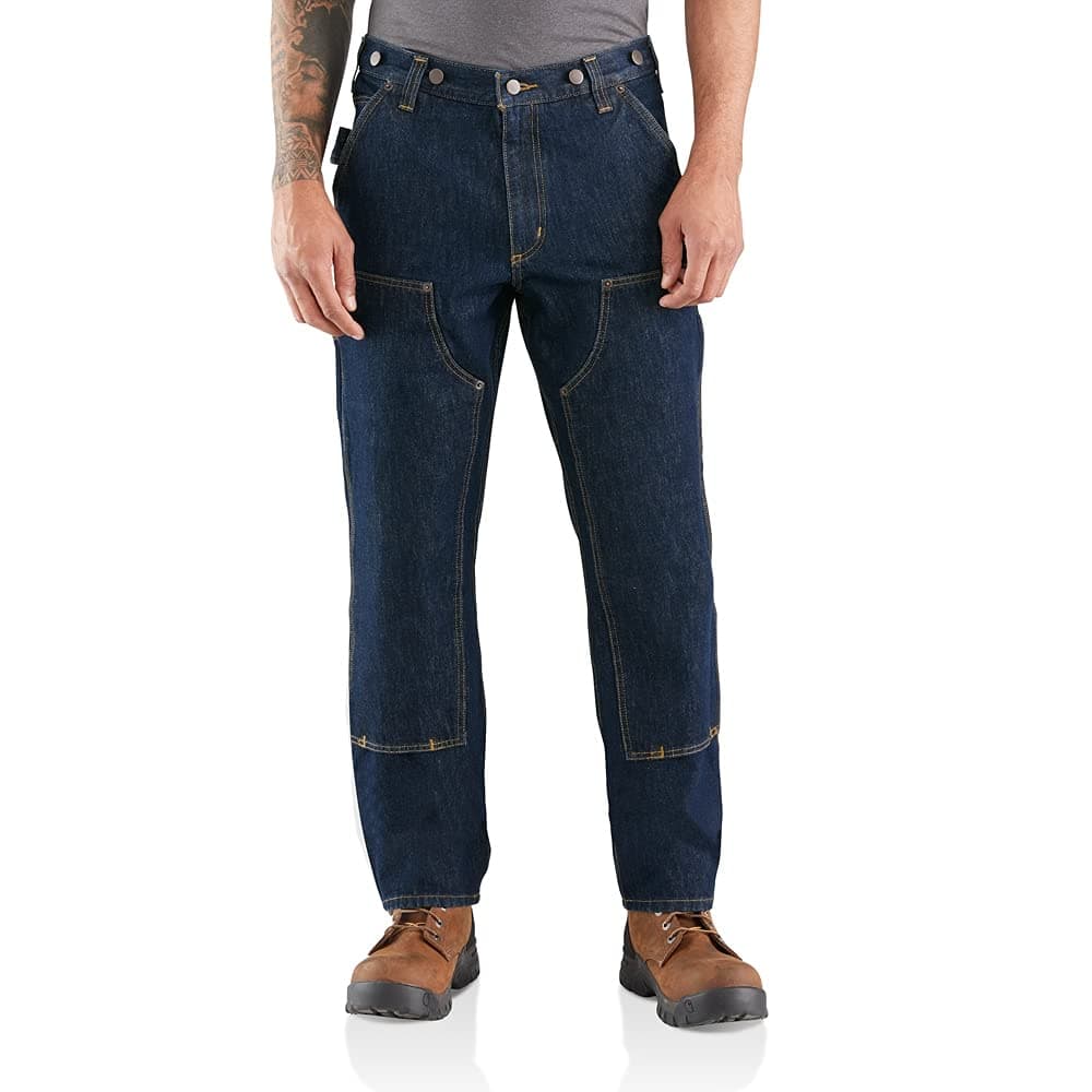 Men's Relaxed Straight Rugged Flex Double-Front Denim Logger