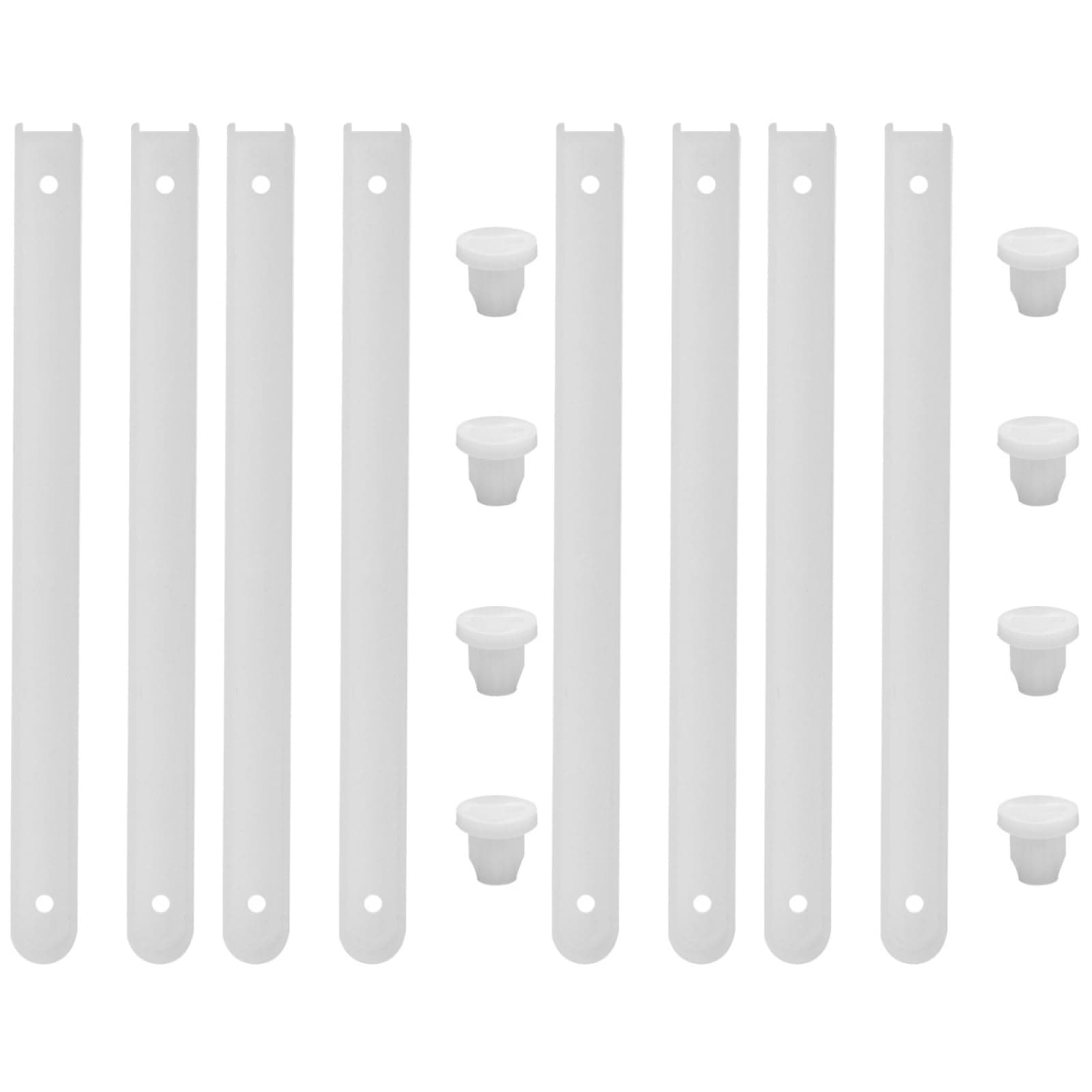 8 Pcs Drawer Slide Replacement White Drawer Runners Plastic Cabinet Rails Push to Open Drawer Runner Small Drawer Glides Furniture Hardware Accessories