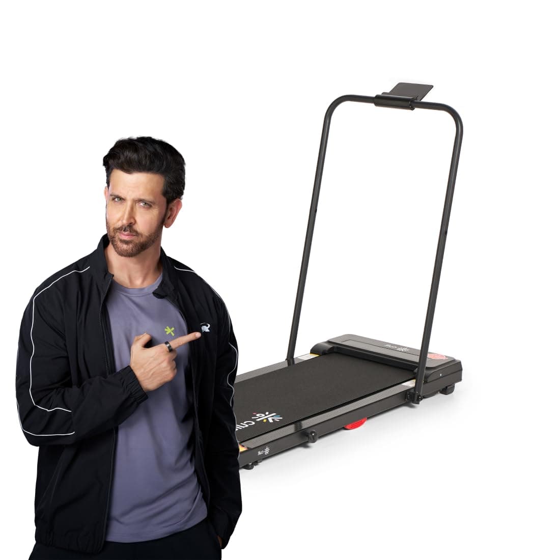 Cult Pro 2 HP Peak DC Motorized | Under Desk Treadmill with Max Speed 10 Km/Hr | Max User Weight 110 Kg for Home Workout with LED Display, Mobile Holder and Remote Access.,Black