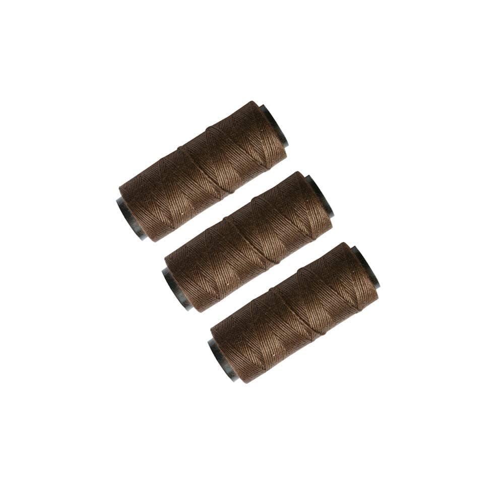 3 Rolls Sewing Threads Weaving Threads Using for Hand Sewing Hair Weft Hair Extensions Wig DIY (Dark Brown)