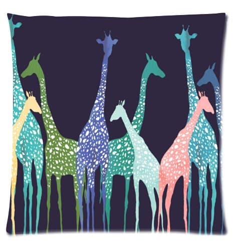 Giraffe Throw Pillow Cases Standard Size 18"x18"(one side)