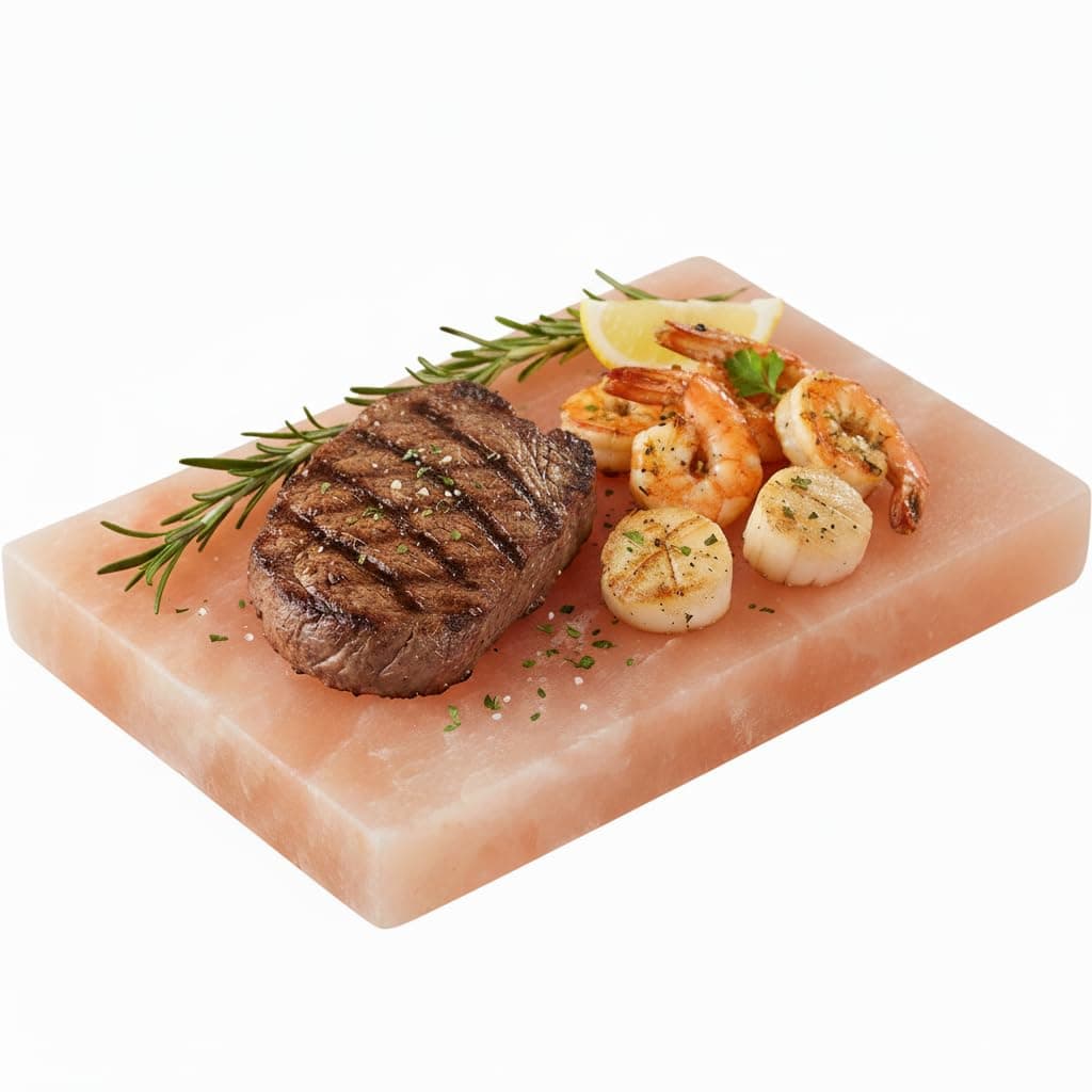 Onlyfire Himalayan Salt Block For Grilling, Cooking, Searing, Cutting and Serving, 12" X 8" X 1.5" Food Grade Himalayan Pink Salt Stone Natural Salt Rock, BBQ Cooking Gifts for Cooks, Men, Women, Chef