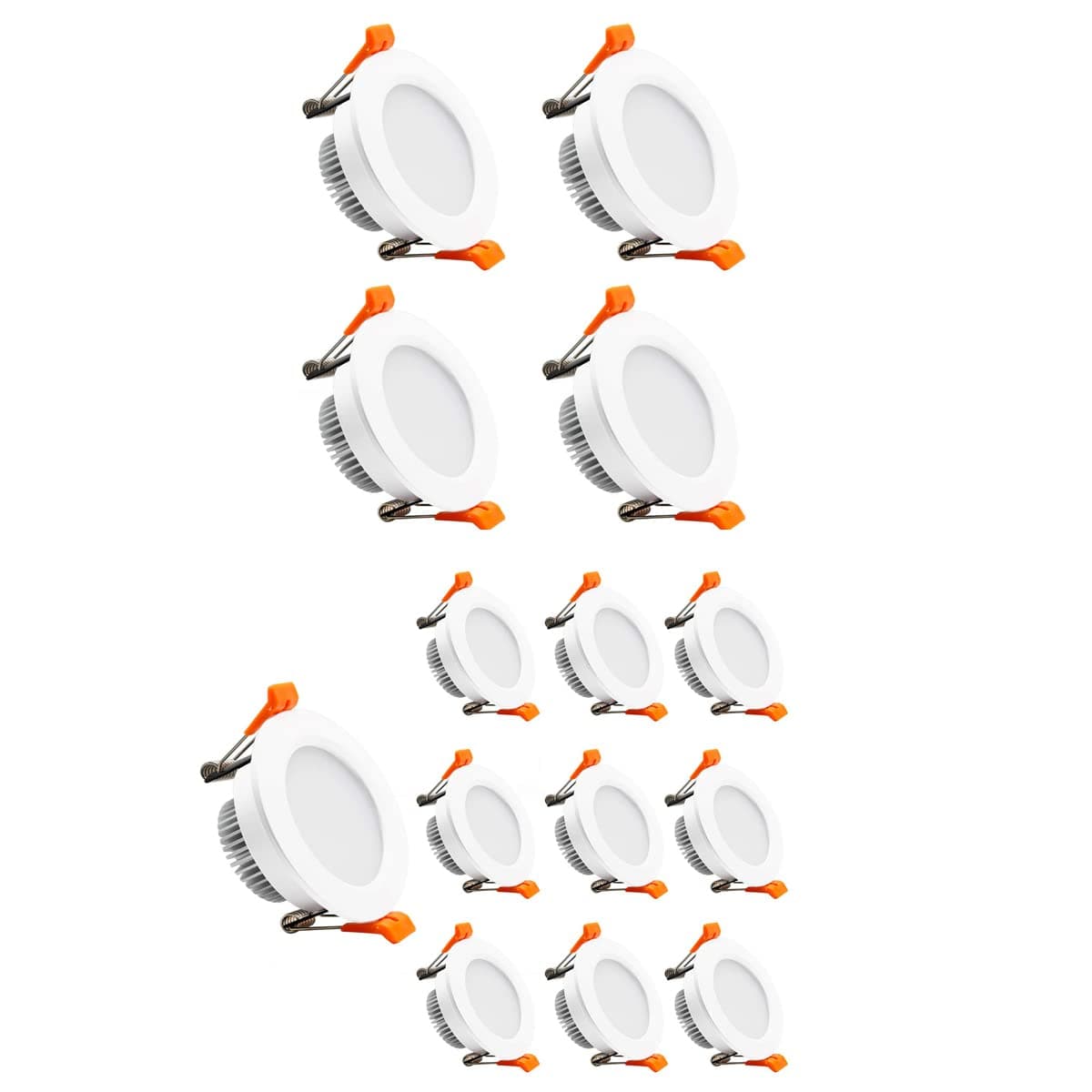 YGS-Tech2 Inch LED Recessed Lighting Dimmable Downlight, 3W(35W Halogen Equivalent), 5000K Daylight White, CRI80, LED Ceiling Light with LED Driver