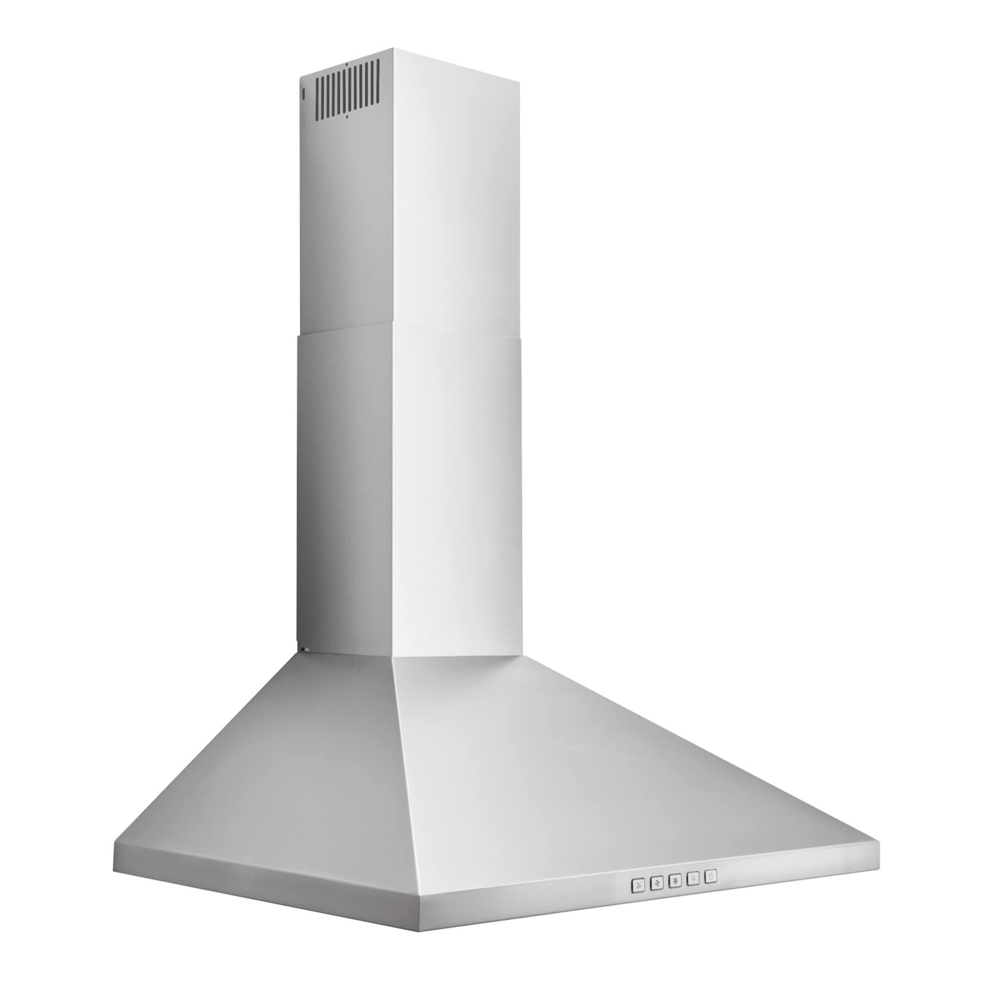Broan-NuTone 30" Pyramidal Chimney Range Hood with LED Lighting, Convertible Wall-Mount Kitchen Chimney Vent Hood, 450 Max CFM, Stainless Steel