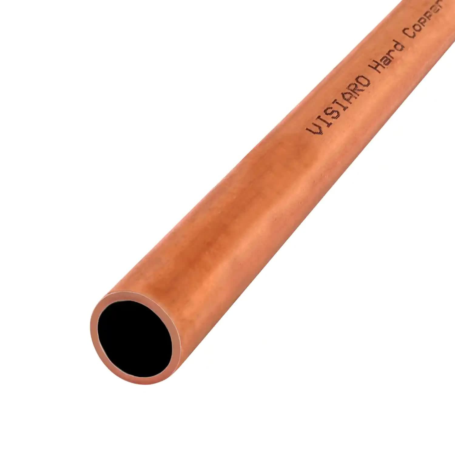 Visiaro Hard Copper Pipe/Tube, 1mtr long, Outer Diameter - 5/8 inch and Wall Thickness - 10 guage, Pack of 5 pcs
