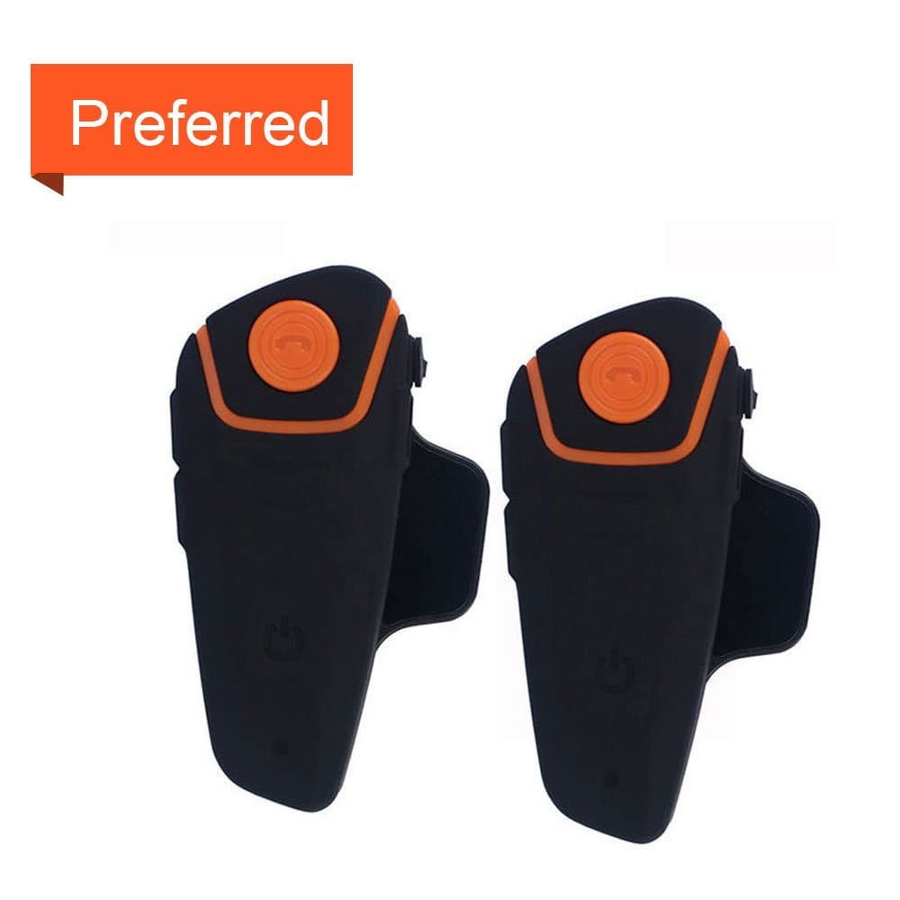 Helmet Intercom Motorcycle Communication System BT-S2 Interphone Moto Helmet Bluetooth Headset BT Intercomunicador Wireless Intercom Headset (FM Radio/IPX7 Waterproof/Handsfree/Range-1000M)