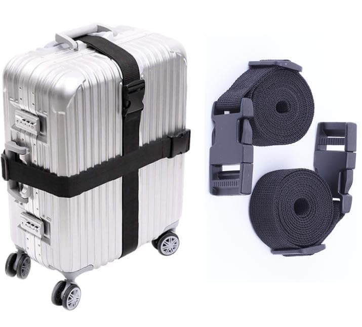 2-Pack Luggage Straps | Belts to Keep Your Suitcase Secure While Traveling, Premium Accessory for Travel Bag Closure