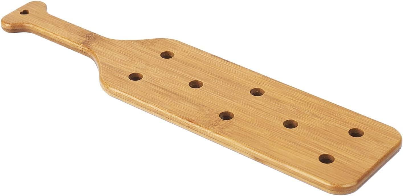 - 16Inch Bamboo Paddle with Holes, Solid Durability Wood Paddle with Smooth Surface, 1 Pack