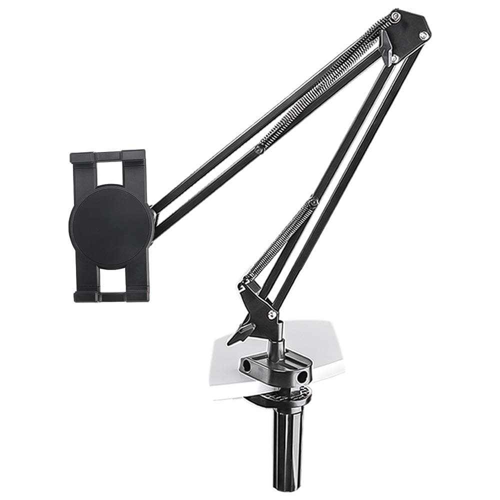 iPad Tablet Holder, Kolasels Universal Adjustable Metal Desktop Stand, Rotatable long Arm Bed Tablet Clamp for iPad Air Pro mini 2 3 4, Samsung Galaxy Tab and Phones, Suitable for 4 -10.5 inch Devices