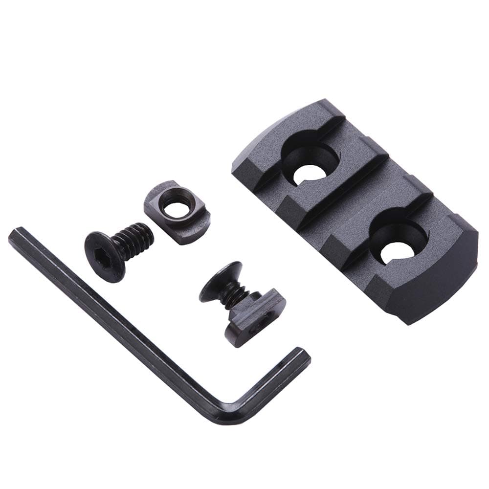 TuFok Picatinny Rail Section for Mlock - Thin 0.27in Height Rail Attachment Rail Adapter Mount Alumimun 3-Slot