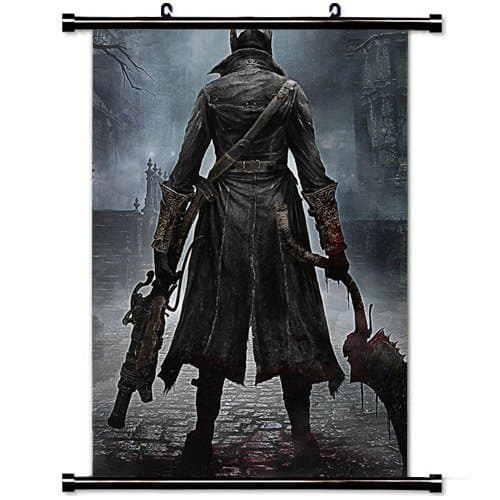 Gaming Poster with Bloodborne From Software Playstation Ps Wall Scroll Poster Fabric Painting 23.6 X 35.4 Inch (60cm X 90 cm)