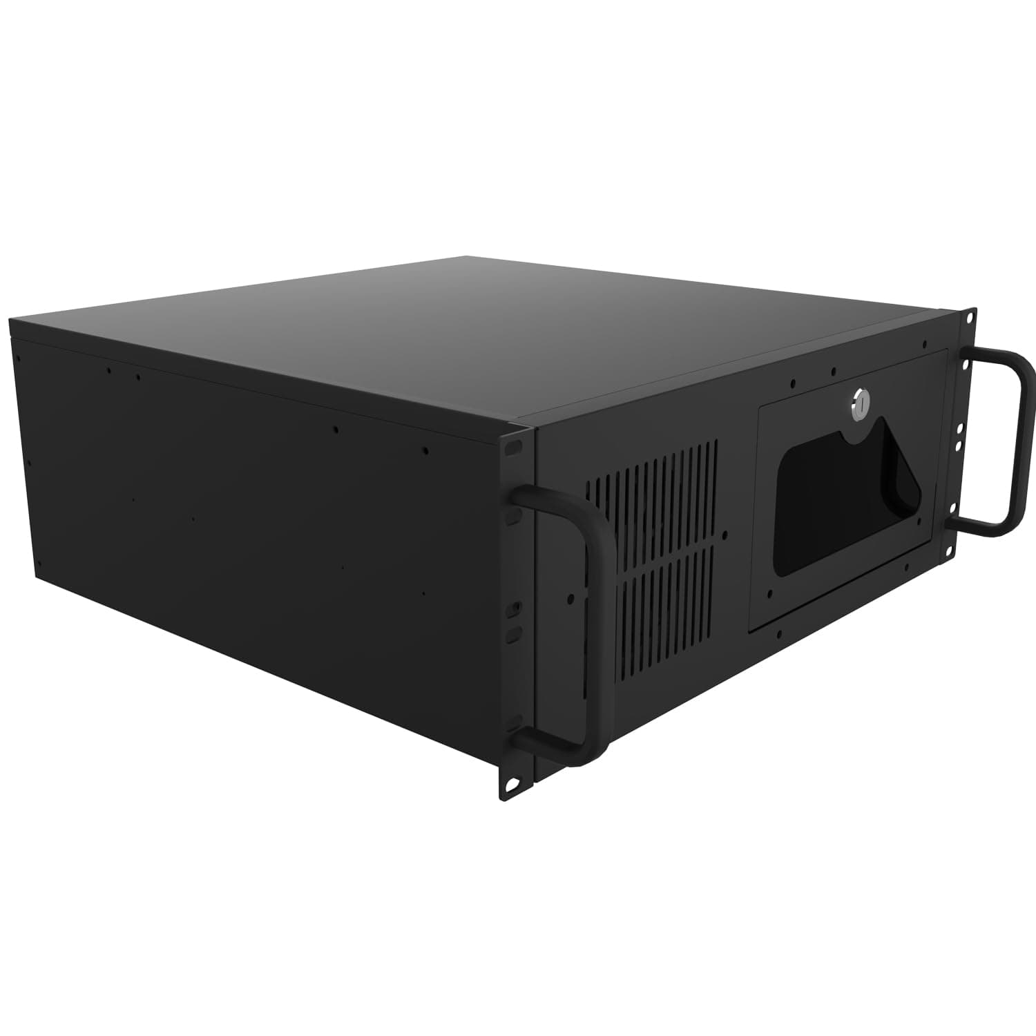 4U Server Cabinet Case - Rackmount Server Chassis with 7 PCI Slots, Lockable with Key