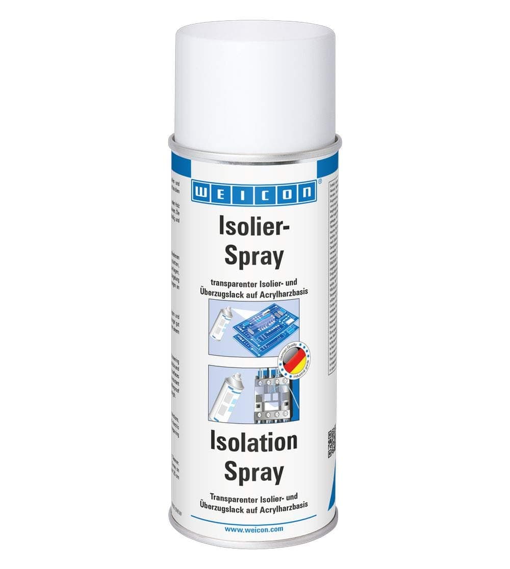 WEICON Isolation Spray – Clear Insulating & Protective Coating for Electronics | Waterproof, UV-Resistant Varnish for Circuit Boards, Motors, Wires & Electronic | 13.5 fl oz
