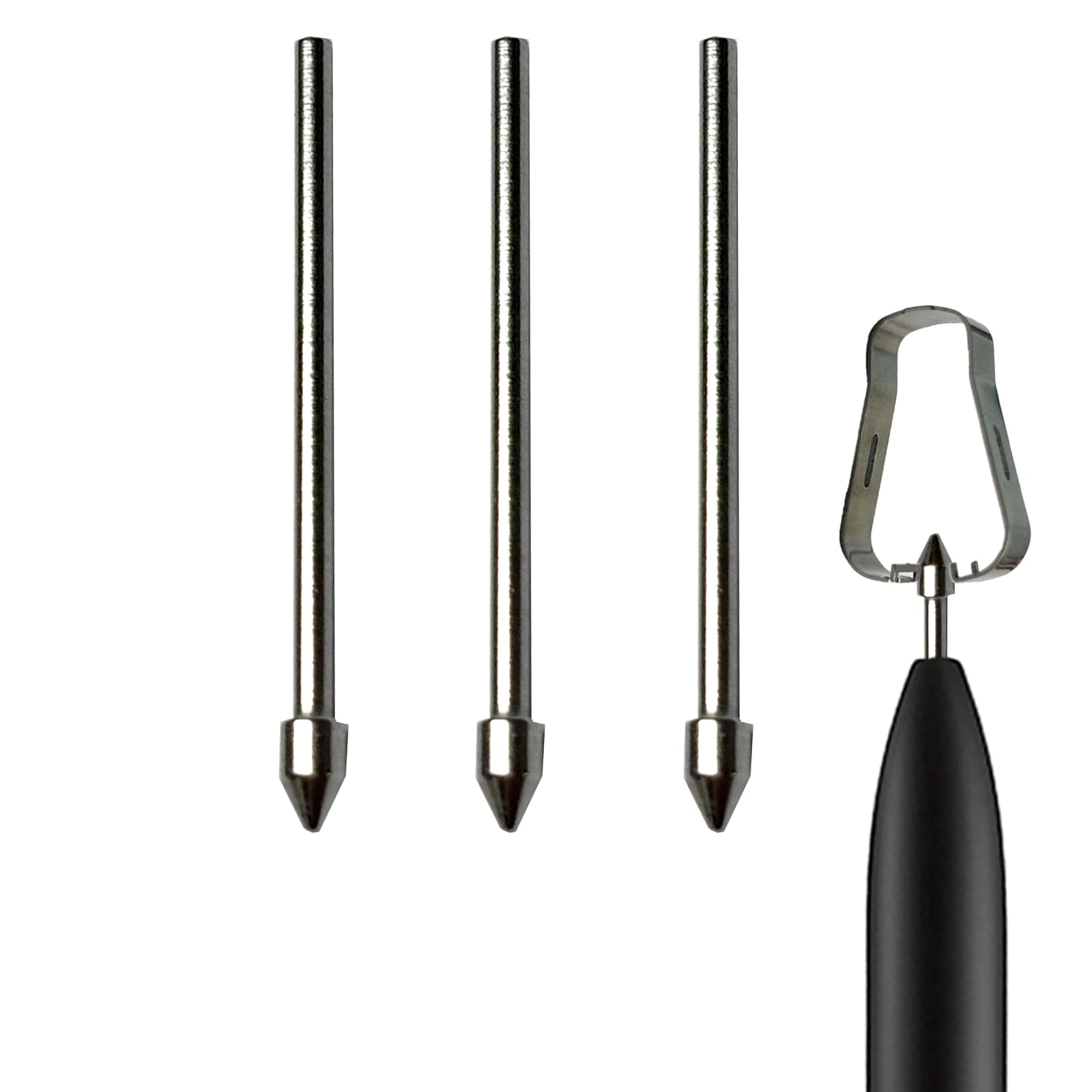 3 PCS Galaxy Tab S Pen Metal Tips/Nibs Replacement for Samsung Galaxy Tab S10+/S10 Ultra/S9/S9FE+/S9 Ultra/S8/S8+/S8 Ultra/S7/S7 FE/S6/S6 Lite S Pen Replacement Tips/Nibs with Tools