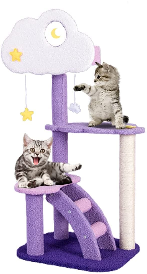 xiangxiang Cat Tree Tower Cat Tree House Cat Tree Condo 65 Inches Cat Condos for Indoor Cats Kitten House with Scratching Posts & Hammock