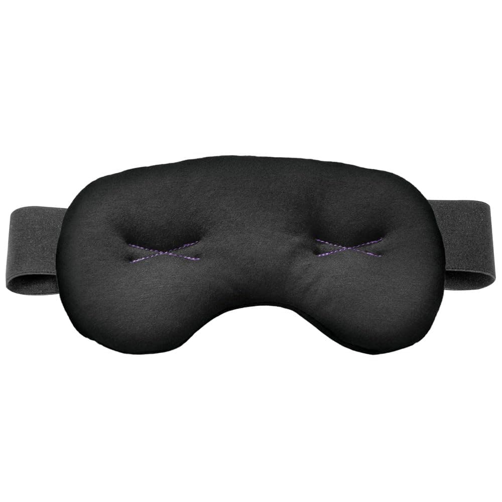 Eye Pillow - Compression Eye Mask for Headache Support - Soothes Strain - Eases Sinus Pressure - Cooling - Universal Fit - Breathable Cotton - Washable & Reusable - Black