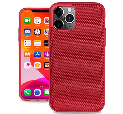 Evutec Ballistic Nylon iPhone 11 Pro Max 6.5 Inch, Unique Heavy Duty Premium Protective Military Grade Drop Tested Shockproof Phone Case Cover(AFIX+ Magnetic Mount Included) (Red)