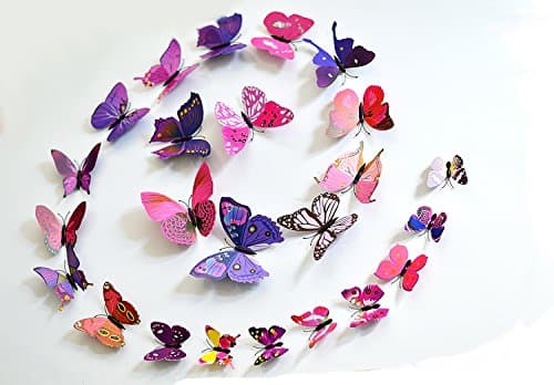 3D Butterfly Wall Stick Wall Decals Removable Wall Decal Home Decor Sticker