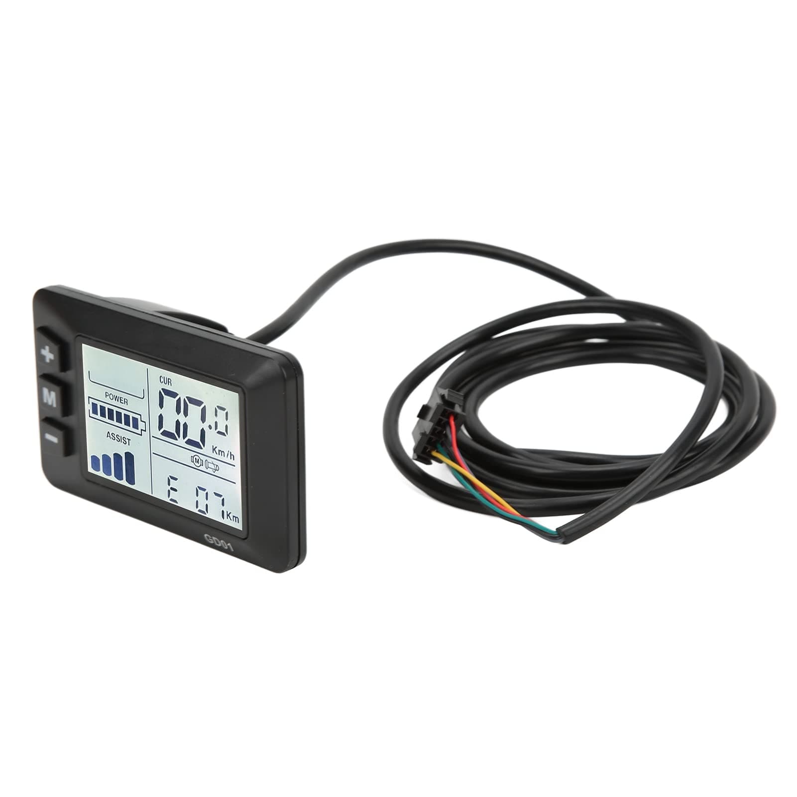 Electric LCD Display Meter, Plastic Shell Electric Bicycle Odometer 36V 48V Modification Battery Power for Scooters