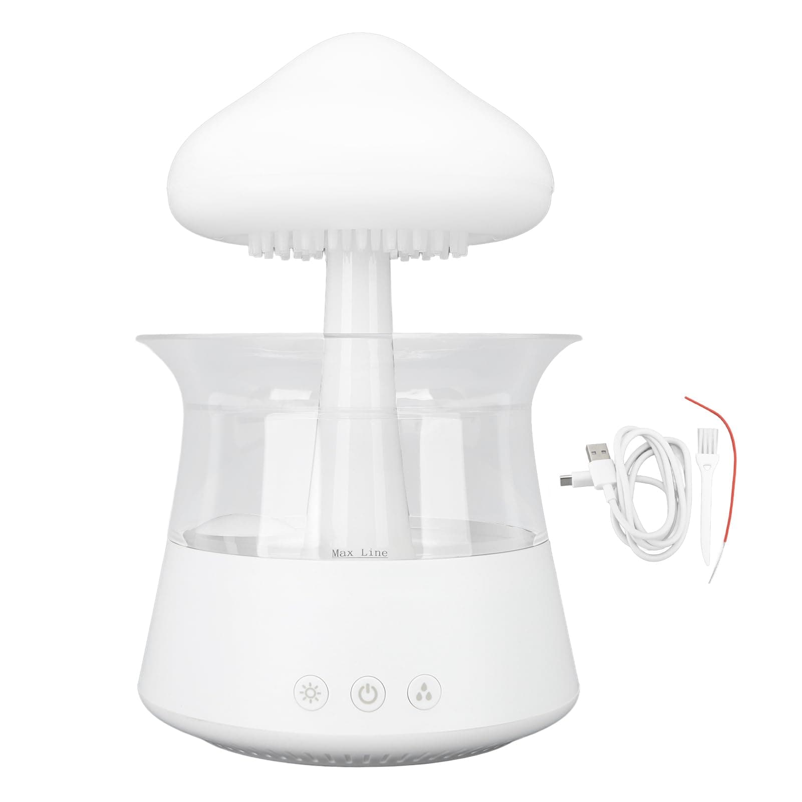 Cryfokt Rain Cloud Humidifier Water Drip, 300ml Mushroom Rain Diffuser Ultrasonic Atomization and Aromatherapy Essential Oil Diffusion Water Drop Sound Desktop Night Light with 7 Colors