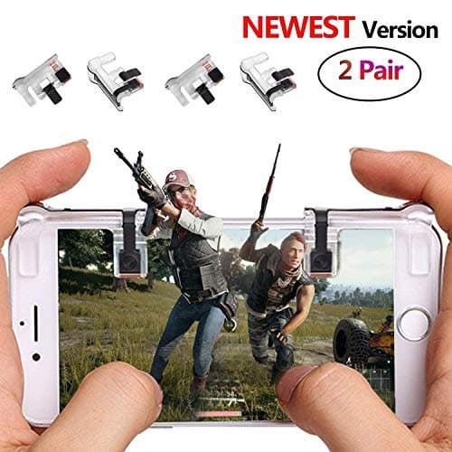 GUSTYLE PUBG Mobile Game Controller Sensitive Shoot Aim Keys L1R1 Trigger Buttons PUBG/Knives Out/Rules Survival, Support Both Android IOS System (2 Pair)