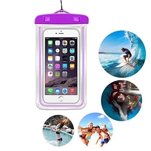 Cobiter Waterproof Case,Universal Luminous Waterproof Bag ,Universal Waterproof Case Bag for Apple Iphone 6s, Samsung Galaxy S6/S6 Edge Note 4,all Smartphone up to 6.0" Diagonal Waterproof Wallet