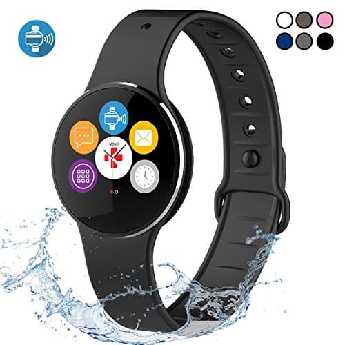 MyKronoz ZeCircle2 - Activity Tracker with Color Touchscreen, Smart Notifications and contactless Payment (Black/Black)