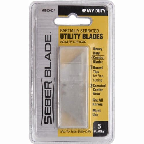 Seber Group UB8000CP Replacement Utility Blades44; ComboEdge44; 5 Pack